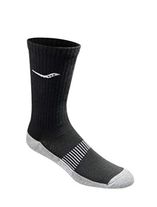 Saucony mens Run Dry Athletic Crew Socks