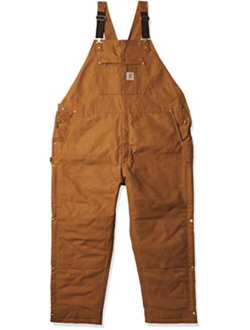 Carhartt Men's Loose Fit Firm Duck Insulated Bib Overall
