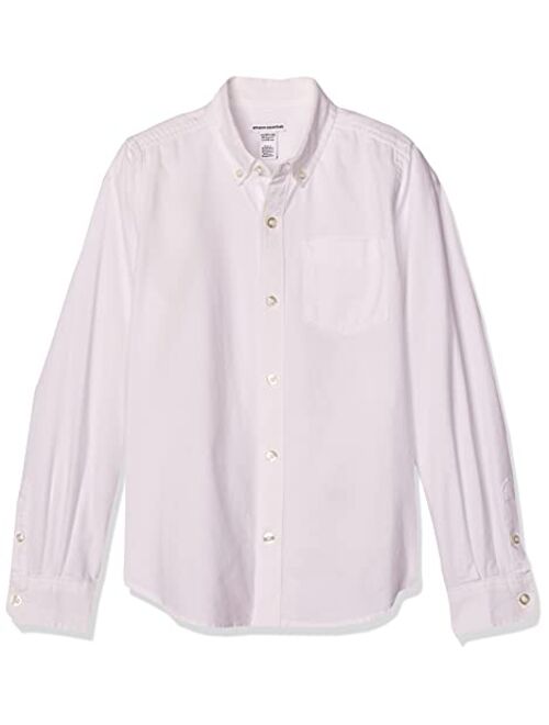Amazon Essentials Boys' Uniform Long-Sleeve Woven Oxford Button-Down Shirts