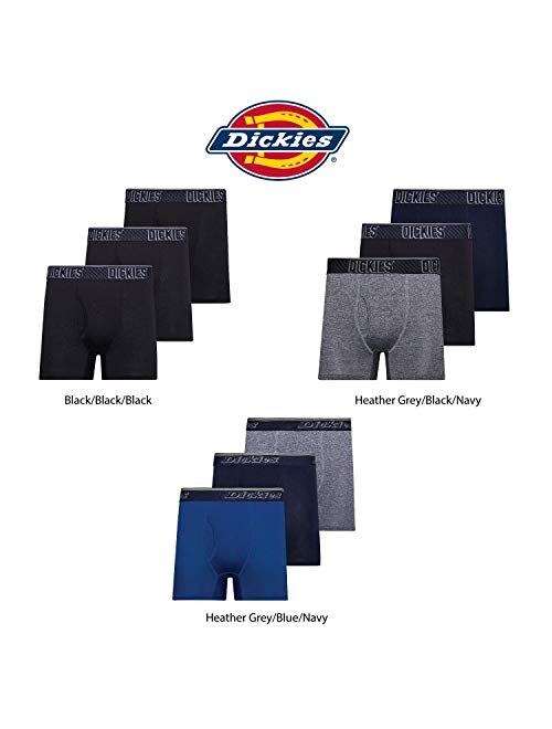 Dickies Mens Boxer Briefs Underwear 3 Pack Stretch Boxer Briefs for Men
