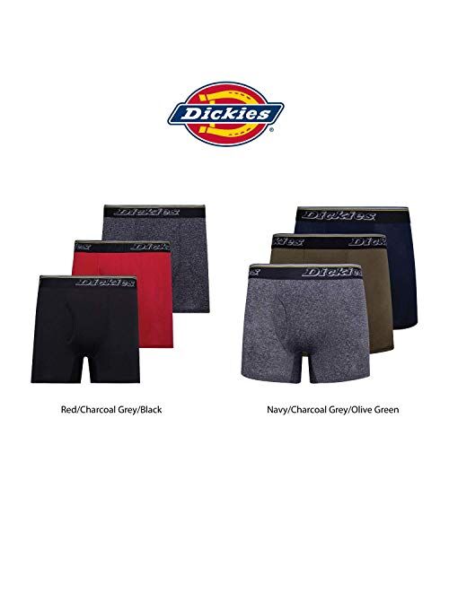 Dickies Mens Boxer Briefs Underwear 3 Pack Stretch Boxer Briefs for Men