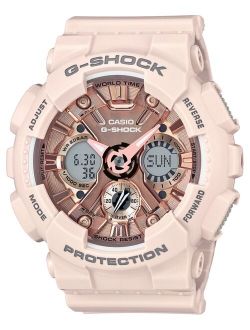 G-Shock Analog-Digital Blush S Peach Resin Strap Watch 46mm GMAS120MF-4A