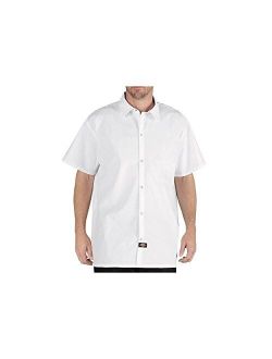 Men's Plus Size No Pocket Snap Button Cook Shirt