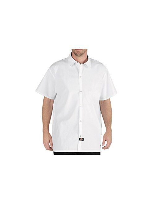 Dickies Men's Plus Size No Pocket Snap Button Cook Shirt