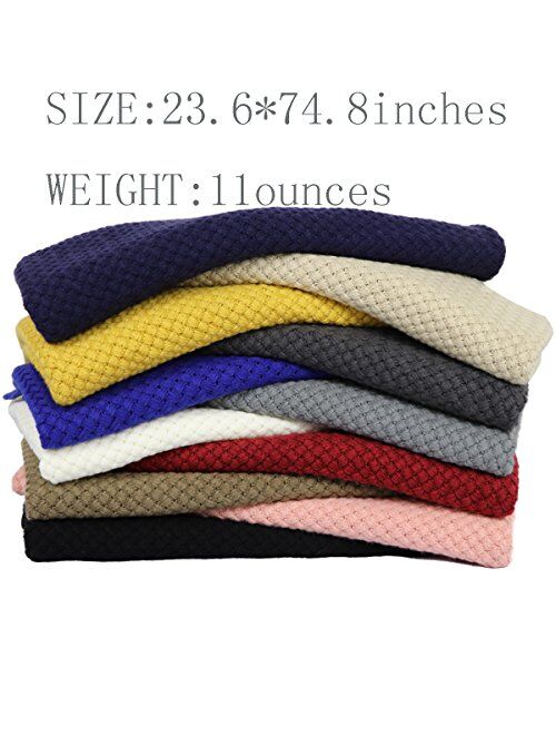 RIIQIICHY Chunky Knit Scarfs for Women Thick Cable Shawls Wrap Winter Soft Warm Long Large Solid Color Pashminas Stole