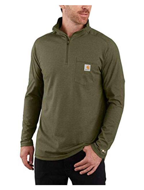 Carhartt Men's Force Relaxed Fit Long Sleeve Quarter Zip Pocket T-Shirt