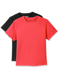 Kids T Shirts 2 Packs or 3 Packs Soft Cotton Crew Neck Tee for Boys or Girls 4-12 Years