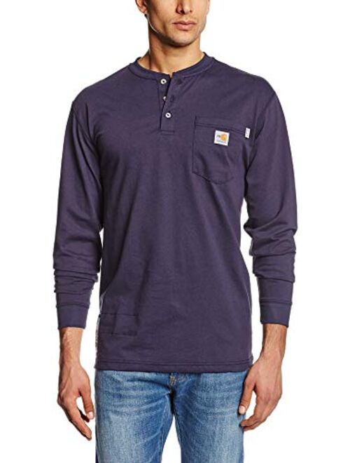 Carhartt Men's Big & Tall Flame Resistant Force Cotton Long Sleeve Henley
