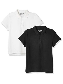 Unisex Kids Short Sleeve Performance Polo Shirt for Boys and Girls 4-12 Years