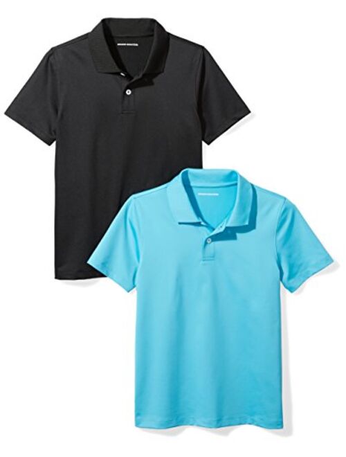 Amazon Essentials Boys' Active Performance Polo Shirts