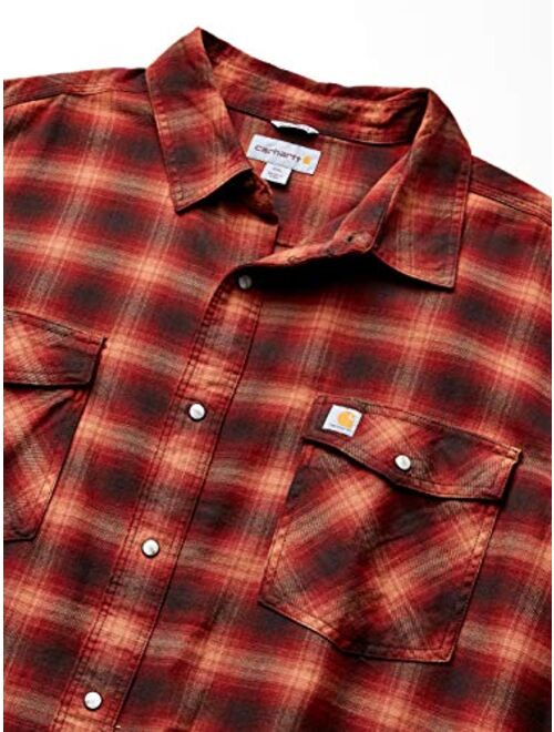 Carhartt Men's Rugged Flex Hamilton Snap Front Plaid Flannel Shirt (Regular and Big & Tall Sizes)