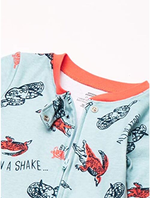 Amazon Essentials Boys Snug-Fit Cotton Footless Sleeper Pajamas