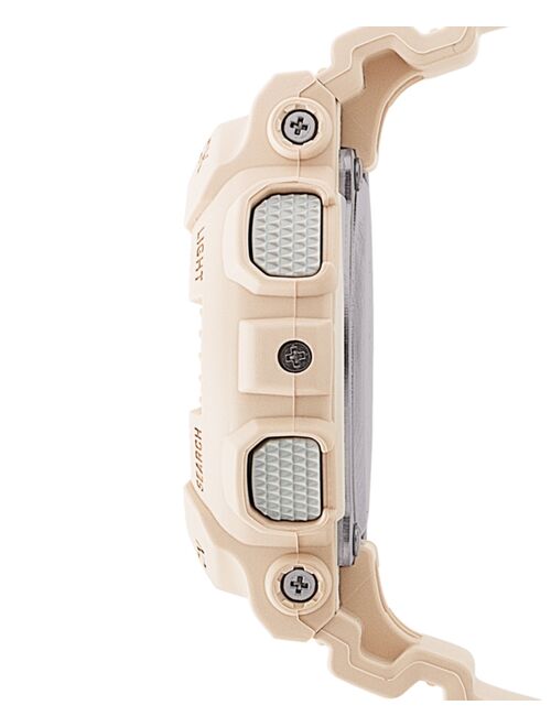 Casio G-Shock Analog-Digital Step Tracker Pink Resin Strap Watch 49.5mm