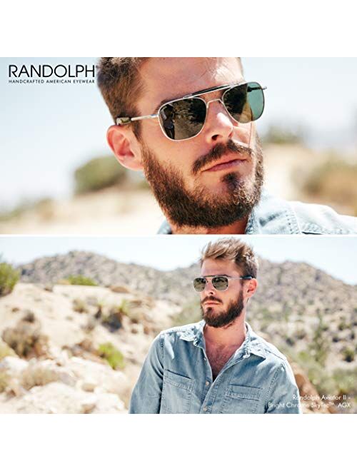 Randolph USA | Navigator Aviator II Authentic Sunglasses for Men Polarized 100% UV