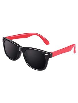 CGID Soft Rubber Kids Polarized Sunglasses for Children Age 3-10,K02