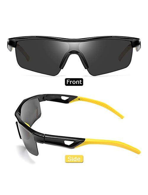FEISEDY Kids Teens Sports Polarized Sunglasses TR90 Frame Boys Girls Cycling B2454