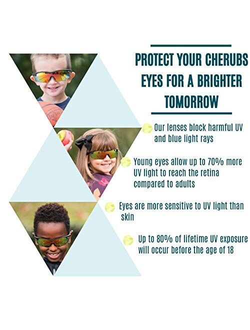 CHERUBS Kids Style and Sport Sunglasses - Boys or Girls - Flexible, Comfortable - UV400 Optometrist Approved