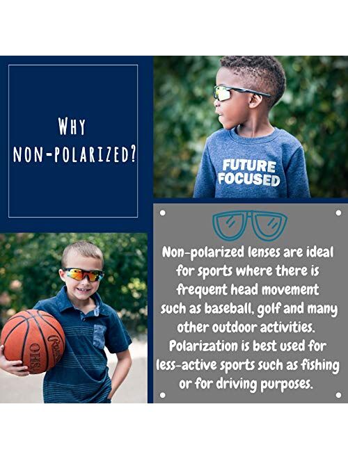 CHERUBS Kids Style and Sport Sunglasses - Boys or Girls - Flexible, Comfortable - UV400 Optometrist Approved