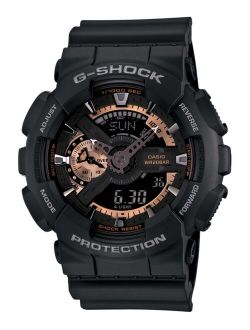 G-Shock Men's Analog-Digital Black Resin Strap Watch 51x55mm GA110RG-1A