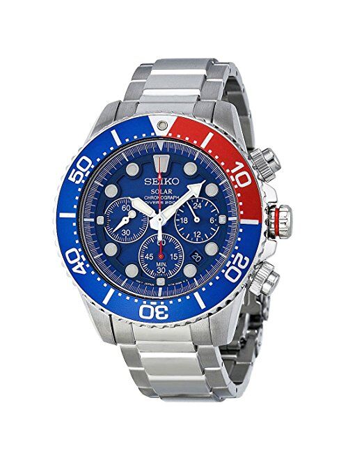 Seiko Men's SSC019 Solar Diver Chronograph Watch