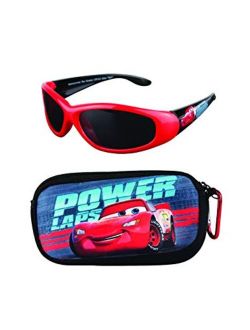 Cars Kids Sunglasses with Matching Glasses Carrying Case and UV Protection