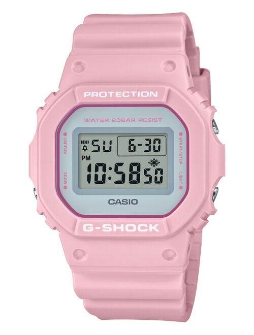 Casio G-Shock Unisex Digital Pastel Pink Strap Watch- 42.8mm