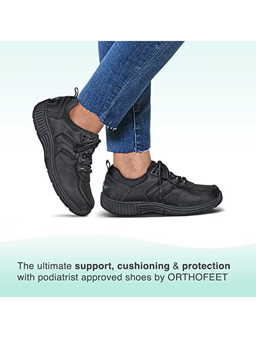 Orthofeet Proven Relief of Foot and Heel Pain. Extended Widths. Best Plantar Fasciitis Orthopedic Walking Shoes Diabetic Bunions Women’s Sneakers Sonoma