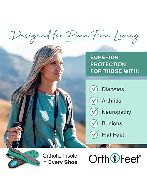 Orthofeet Proven Relief of Foot and Heel Pain. Extended Widths. Best Plantar Fasciitis Orthopedic Walking Shoes Diabetic Bunions Women’s Sneakers Sonoma