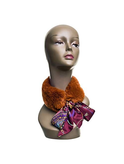 Fur Collar Scarf for Women Faux Fur Scarves Neck Shrug for Spring Fall Coat Dress