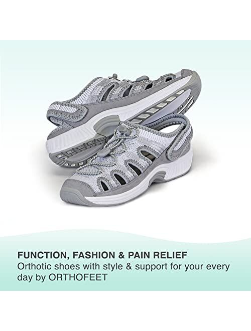 Orthofeet Proven Bunions Plantar Fasciitis Relief. Extended Widths. Orthopedic Diabetic Women's Closed Toe Sandals Laguna