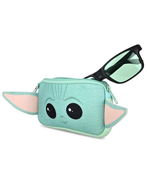 Star Wars Mandalorian Baby Yoda Boys Sunglasses with Kids Glasses Case, Protective Toddler Sunglasses
