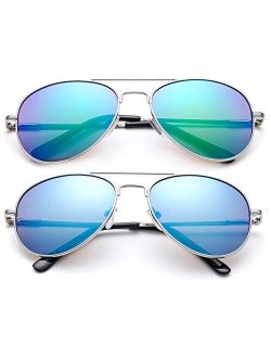 Newbee Fashion - Kyra Kids Popular Aviator Flash/Mirrored Fashion Aviator Kids Sunglasses with Spring Hinges