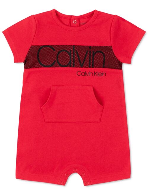 Calvin Klein Baby Boys Logo-Print Romper