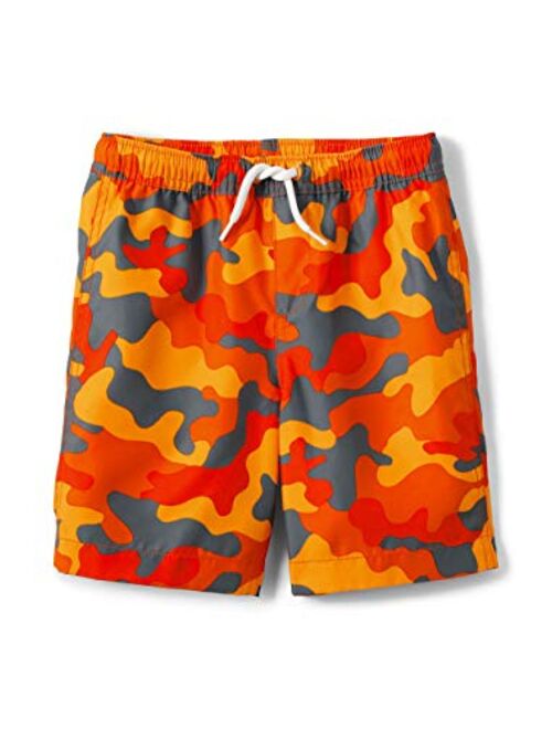 Lands' End Boys Print Swim Trunks