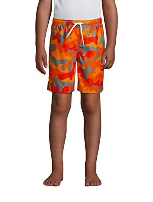 Lands' End Boys Print Swim Trunks