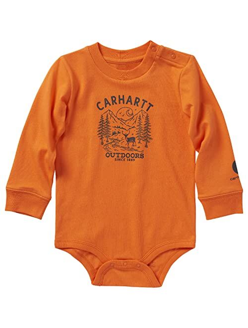 Carhartt baby-boys Knit Long Sleeve Crewneck Bodysuit 