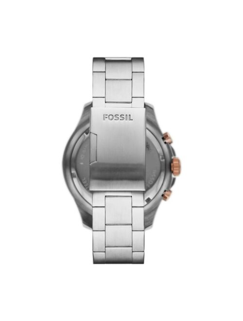 Fossil Men's FB-03 Sport Silver-Tone Bracelet Watch 46mm
