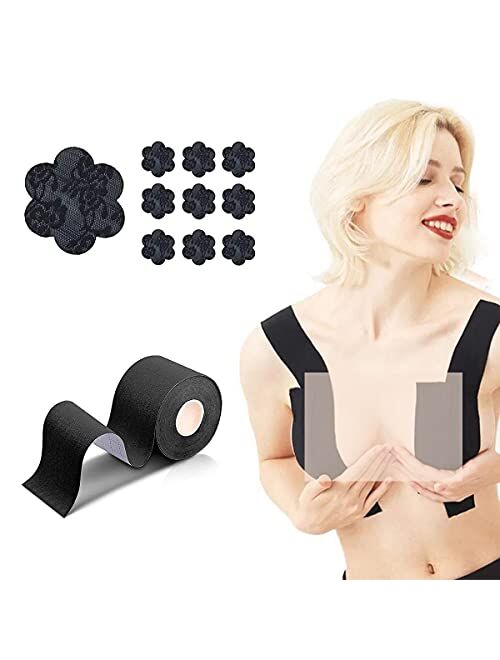 Boob Tape Breast Lift Tape Adhesive Bra Nipple Cover,A-G Cup