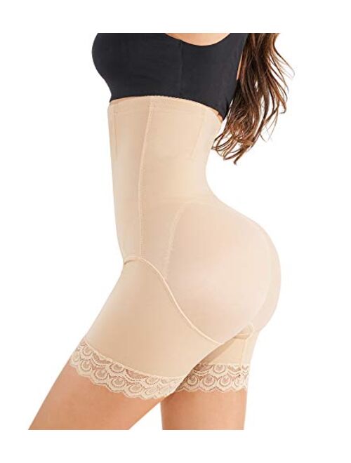 Nebility Waist Trainer for Women High Waist Tummy Control Panty Lace Butt Lifter Shapewear Slim Body Shaper Shorts