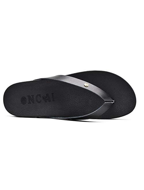 ONCAI Womens Flip Flops for Women Black for Girls Waterproof Outdoor Summer Beach Slippers with Arch Support Women Sandals