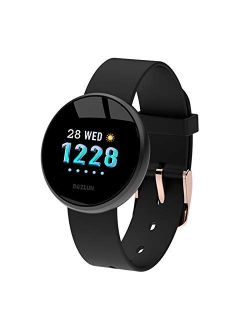 Lucakuins Women's Smart Watch Waterproof Color Touch Screen Fitness Tracker Watch with Health Tracking Sleep Monitor Call Reminder Remote Camera GPS Auto Wake Screen Digi