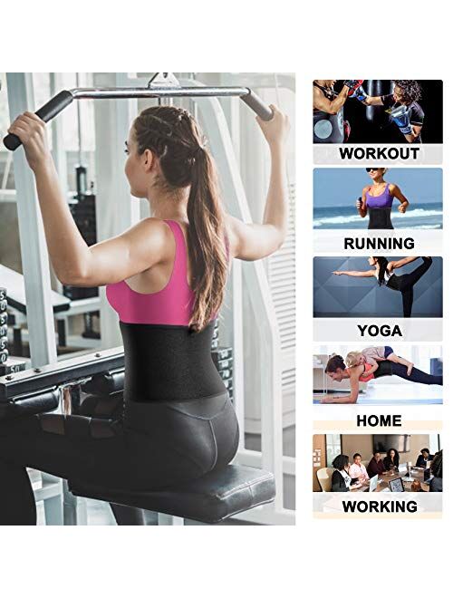 Nebility Waist Trainer Belt for Women & Men Waist Trimmer Sauna Sweat Waist Cincher Body Shaper Workout Sport Girdle