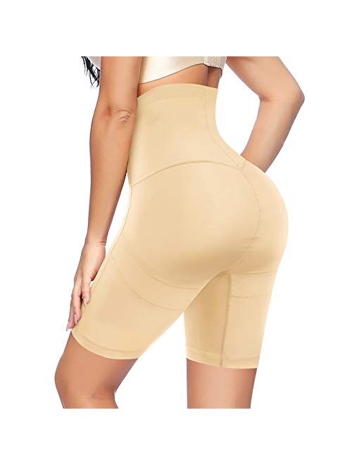Nebility Women Waist Trainer High Waist Body Shaper Shorts Thigh Slimmer Butt Lifter Shapewear Tummy Control Panty