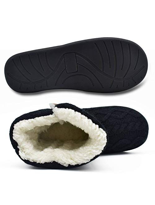 ONCAI Women's Slippers Comfort Knit Boots Winter Warm Outdoor Indoor Shoes