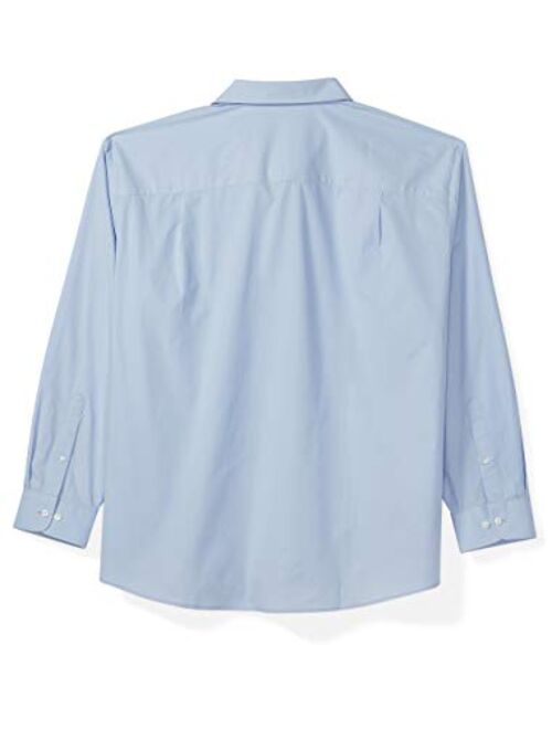 Amazon Essentials Men's Big & Tall Long-Sleeve Solid Casual Poplin Shirt fit by DXL