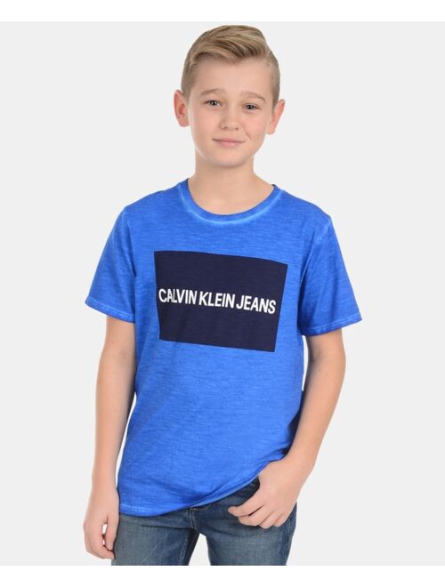 Calvin Klein Big Boys Logo-Print Cotton T-Shirt