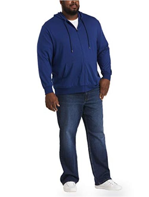 Amazon Essentials Men's Standard Big & Tall Lightweight Jersey Full-Zip Hoodie fit by DXL