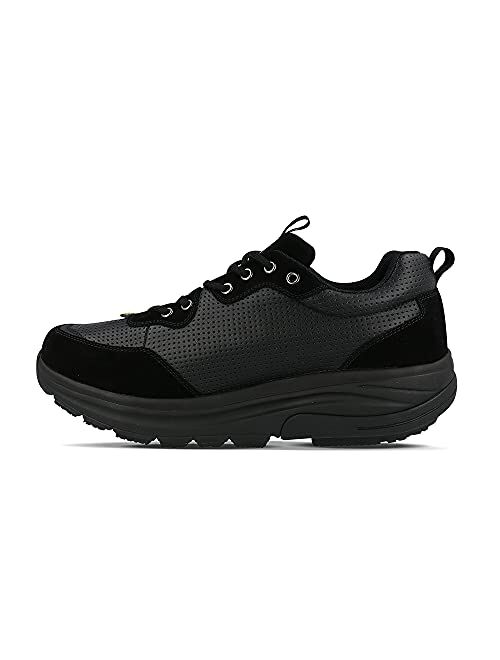 Gravity Defyer Men's GDEFY Shaxon Athletic Shoes - Hybrid VersoShock Proven Performance Shock-Absorbing Leather Pain Relief Shoes