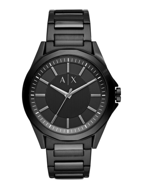 Armani Exchange Men's Drexler Black  Stainless Steel Bracelet Watch 44mm