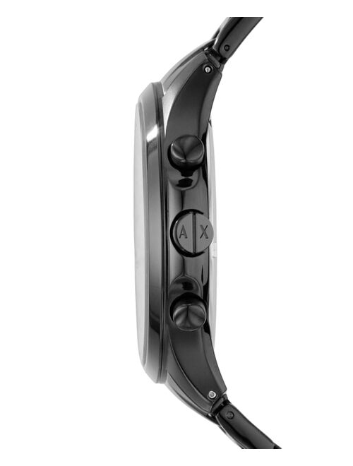 A|X Armani Exchange Men's Chronograph Hampton Black Stainless Steel Bracelet Watch 46mm